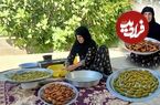 ببینید؛ غذای روستایی در ایلام؛ فرآیند پخت شیرینی محلی بژی «برساق»
