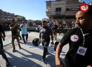ببینید| مسابقه متفاوت مردان آهنین میان آوارها