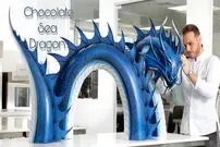 ببینید| مراحل ساخت یک اژدهای دریایی با 41 کیلو شکلات به روش قناد آمریکایی