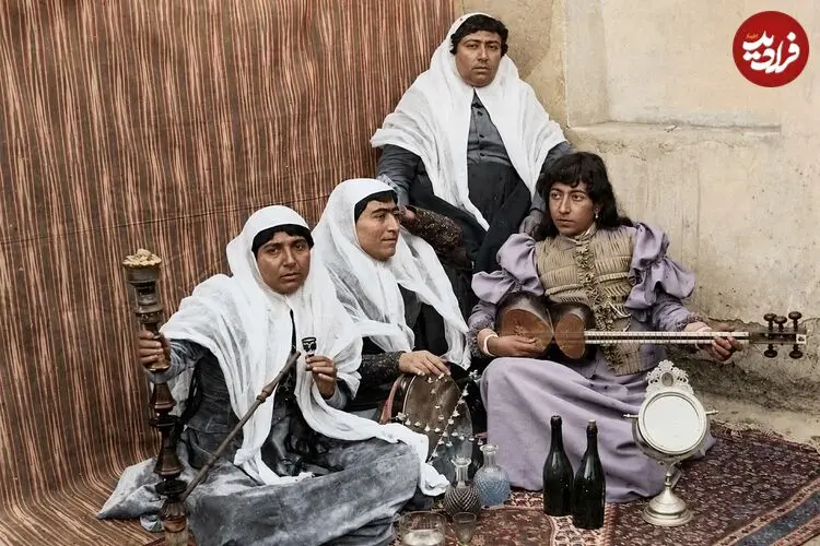 تصاویر| سفر به دوران قاجار؛ از «عکس یادگاری خواجه و خاصه‌تراش» تا «خرسواری در چهارباغ»