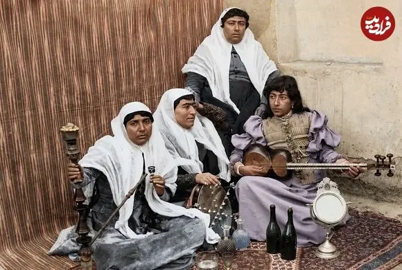 تصاویر| سفر به دوران قاجار؛ از «عکس یادگاری خواجه و خاصه‌تراش» تا «خرسواری در چهارباغ»