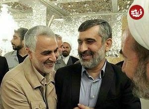 عکس| سفر به تاریخ؛ «سردار حاجی زاده» در کنار «پدر صنعت موشکی ایران»؛ دهۀ 70