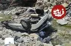 ببینید| سقوط پژو ۲۰۶ به عمق دره در بزرگراه خرازی؛ وضعیت خودرو متلاشی را ببینید