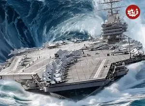 تصاویر؛ چرا ناوهای هواپیمابر سنگین حتی در دریاهای طوفانی هم واژگون نمی‌شوند؟