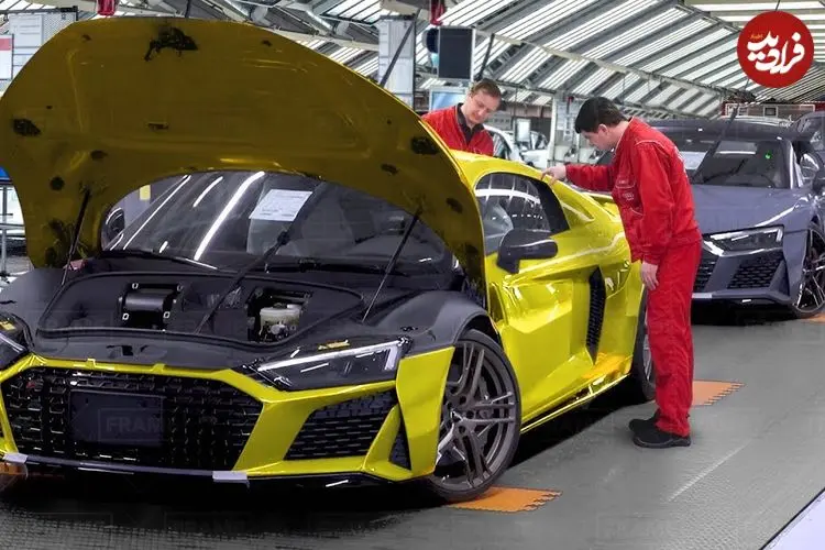 ببینید| مراحل طراحی و تولید خودروی سوپراسپرت آئودی R8 در آلمان
