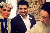 عکس| سفر زمان؛ «سام درخشانی» و همسرش «عسل امیرپور» در حرم امام رضا (ع)؛ سال 95