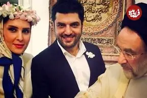 عکس| سفر زمان؛ «سام درخشانی» و همسرش «عسل امیرپور» در حرم امام رضا (ع)؛ سال 95