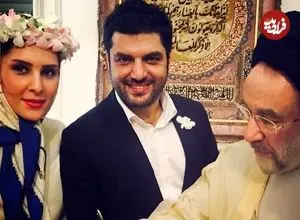 عکس| سفر زمان؛ «سام درخشانی» و همسرش «عسل امیرپور» در حرم امام رضا (ع)؛ سال 95