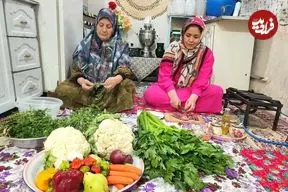 ببینید| غذای روستایی در ایران؛ پخت خورشت کرفس سنتی 