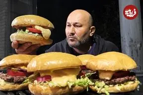 ببینید| غذای روستایی در روسیه؛ تهیه ساندویچ همبرگر توسط زوج داغستانی