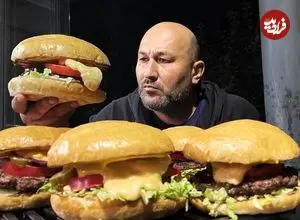 ببینید| غذای روستایی در روسیه؛ تهیه ساندویچ همبرگر توسط زوج داغستانی