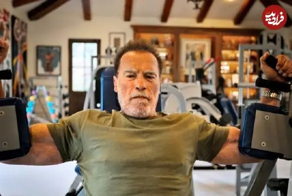 عکس| سفر در زمان؛ «آرنولد» در پشت صحنه فیلم کونان بربر؛ سال 1360