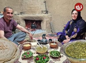 ببینید| غذای روستایی در ایران؛ کاشت گل در باغچه و پخت کله جوش سنتی