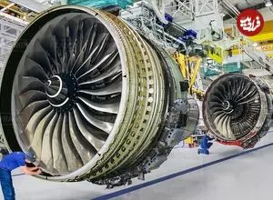 ببینید| موتورهای عظیم هواپیمای مسافربری چگونه تولید می شوند؟