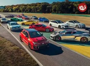 تصاویر| رقابت داغ‌ترین خودروهای ۲۰۲۶ در سخت‌ترین پیست آمریکا، از گلف تا کوروت ZR1
