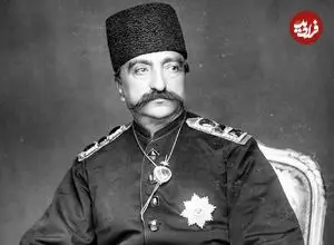 عکس| سفر در زمان؛ «ناصرالدین شاه» در یک آتلیه عکاسی در پاریس؛ سال 1252