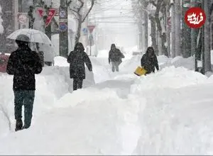 ببینید| بارش بی‌سابقه برف در ژاپن؛ آئوموری رکورد ۷۹ ساله را شکست