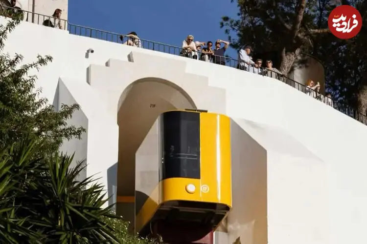 تصاویر| تله‌کابین ریلی زردرنگ جالب در بافت تاریخی لیسبون