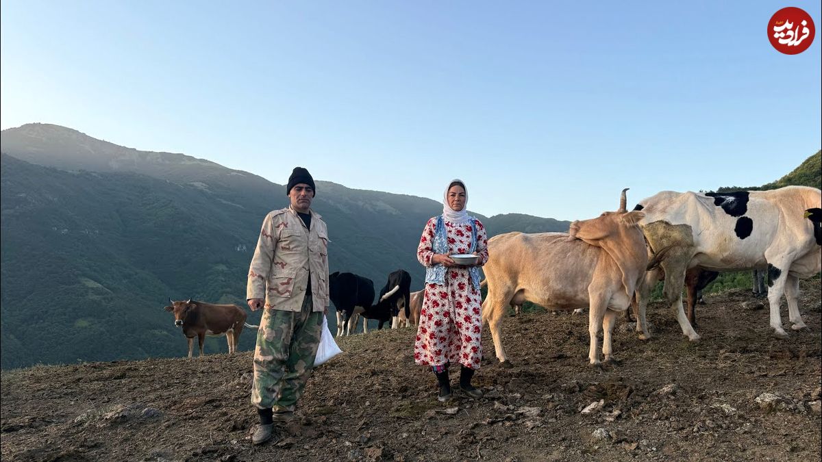 ببینید؛ غذای روستایی در ایران؛ ساخت تنور سنگی و پخت نان شیری