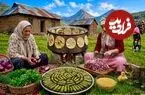 ببینید| غذای روستایی در ایران؛ پخت دلمه برگ مو و تهیه نان سنتی در دیگی بزرگ