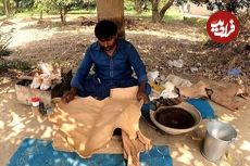 ببینید؛ نحوه دوخت یک کفش سنتی با چرم توسط کفاش ماهر پاکستانی