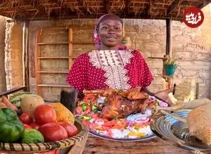 ببینید| غذای روستایی در کنیا؛ پخت چلو مرغ به روش یک آشپز روستایی