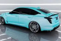 تصاویر؛ کادیلاک CT۵-V بلک‌وینگ؛ قدرت لوکس در رنگ یخ قطبی متالیک