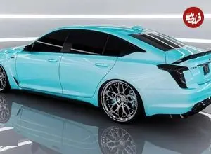 تصاویر؛ کادیلاک CT۵-V بلک‌وینگ؛ قدرت لوکس در رنگ یخ قطبی متالیک