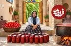 ببینید| غذای روستایی در ایران؛ پخت رب گوجه فرنگی خانگی و پیراشکی با مرغ و گوشت