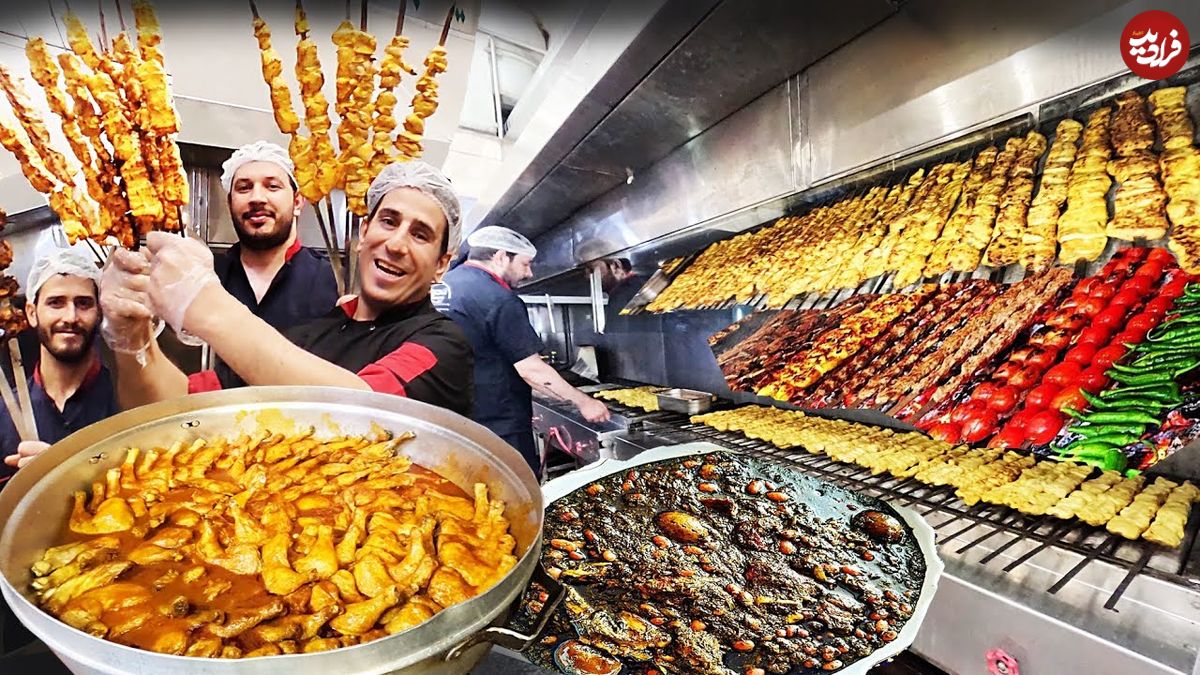 ببینید؛ غذای خیابانی در ایران؛ پخت کوبیده، سلطانی، جوجه کباب و زرشکپلو با مرغ در تهران
