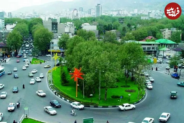 عکس| سفر به تهران قدیم؛ نمایی از«میدان تجریش و خیابان سعدآباد» در سال 1340