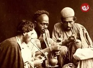 عکس| سفر زمان؛ نقاشی جالب قاجاری که عاقبت اعتیاد را نشان می‌دهد