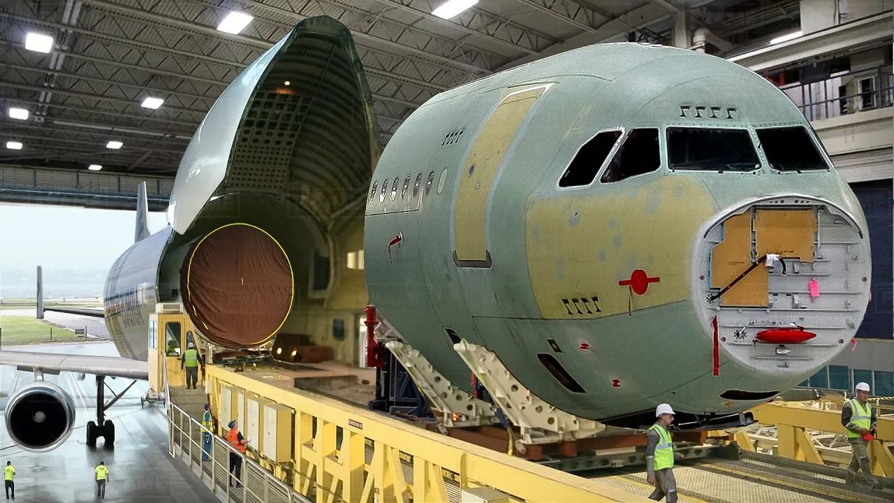 (ویدئو) ببینید اروپایی ها چگونه هواپیمای ایرباس بلوگا را در کارخانه می سازند