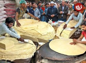ببینید؛ مراحل تماشایی پخت نان محلی ماندا در کراچی پاکستان