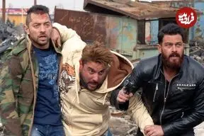 عکس| سفر در زمان؛ «محسن کیایی، سحر دولتشاهی و بهرام رادان» در نشست خبری فیلم بارکد؛ سال 94