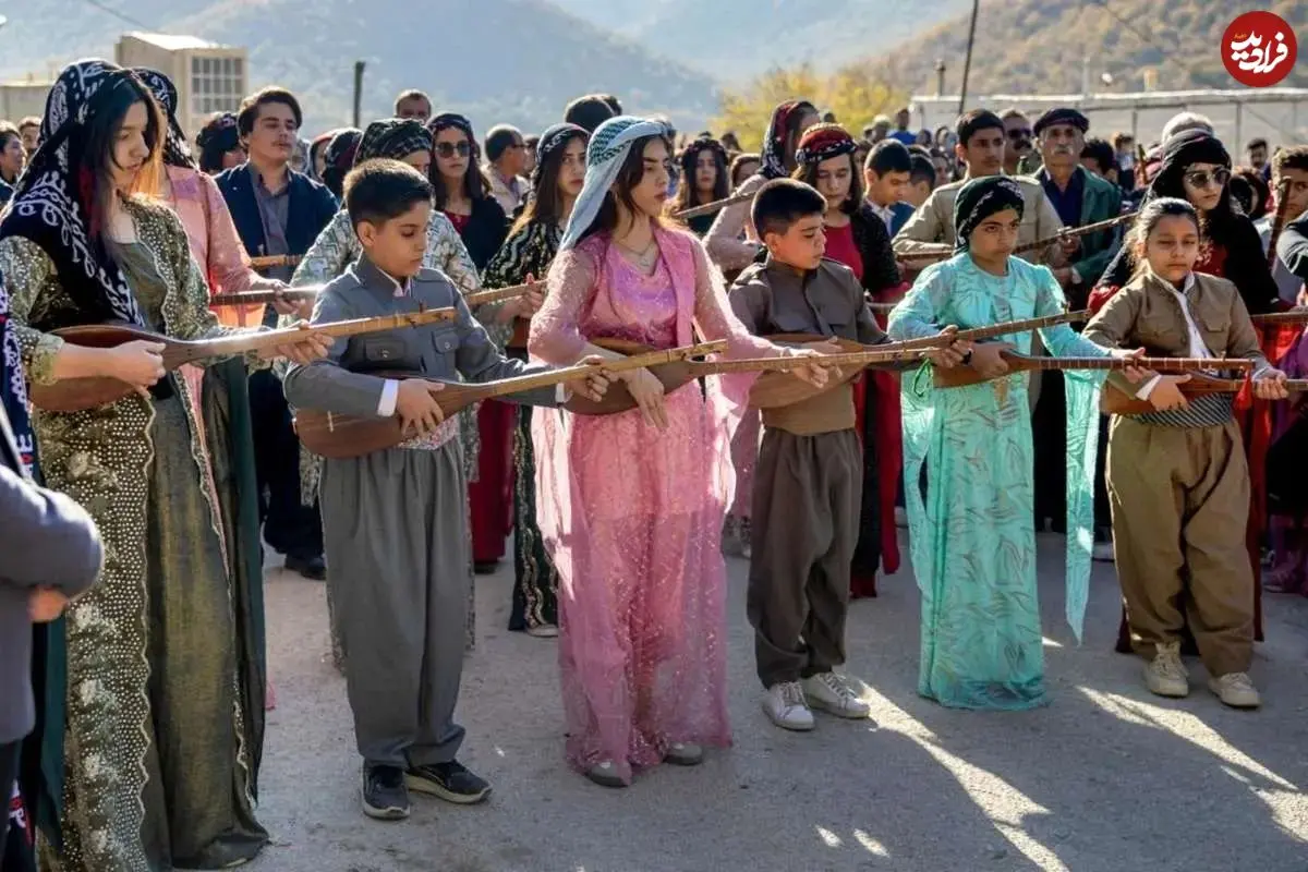 تصاویر؛ آیین «خاونکار» و نغمه تنبور روستای «توت‌شامی»