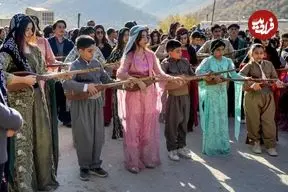 تصاویر؛ آیین «خاونکار» و نغمه تنبور روستای «توت‌شامی»