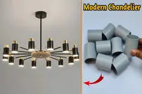 (ویدئو) نحوه درست کردن لوستر شیک و زیبا با لوله پلیکا 