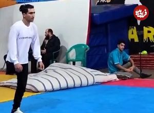 (ویدئو) یک ایرانی با پرش یک پا رکورد گینس را زد