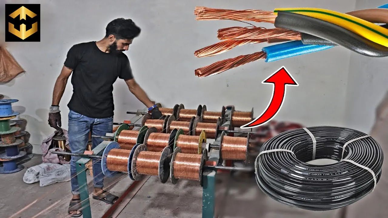 (ویدئو) نحوه ساخت سیم برق در  یک کارخانه پاکستانی