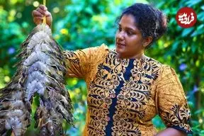 ببینید| غذای روستایی در سریلانکا؛ پخت یک غذای خاص با میگو، سبزیجات و مرغ در روستا