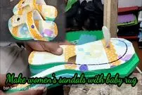 (ویدئو) دمپایی انگشتی نخرید، خودتان با کف پوش پلاستیکی در خانه درست کنید