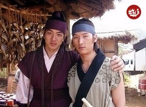 عکس| سفر به تاریخ؛ عکس یادگاری «یونگپو؛ اویی و هاندانگ» در پشتصحنه سریال «جومونگ»