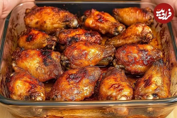ببینید| پخت یک غذای جدید با یک کیلوگرم بال مرغ به روش آشپز آمریکایی