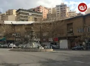 عکس| سفر زمان؛ تصویری از اولین ساختمان در میدان «دربند»