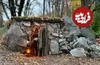 ببینید| فرآیند ساخت یک پناهگاه سنگی و ساده در دل جنگل های آلمان