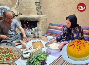 ببییند؛ غذای روستایی در ایران؛ پخت ته چین مرغ روی آتش