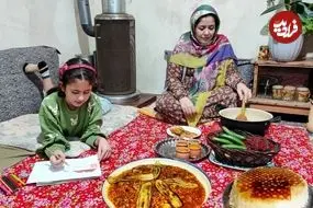 ببینید| غذای روستایی در ایران؛ پخت قیمه بادمجان سنتی در روستایی کوهستانی