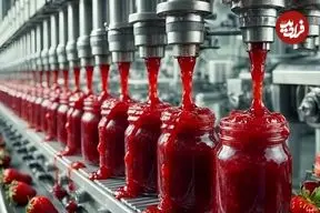 ببینید| فرآیند تولید انبوه مربای توت فرنگی در کارخانه ای مدرن در آمریکا