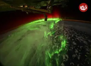 ببینید| تصویری از شفق قطبی را از ایستگاه فضایی بین‌المللی